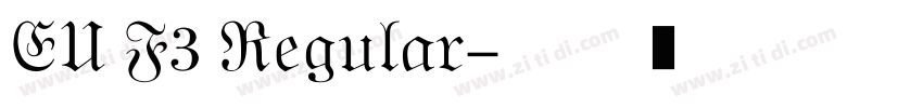 EU F3 Regular字体转换